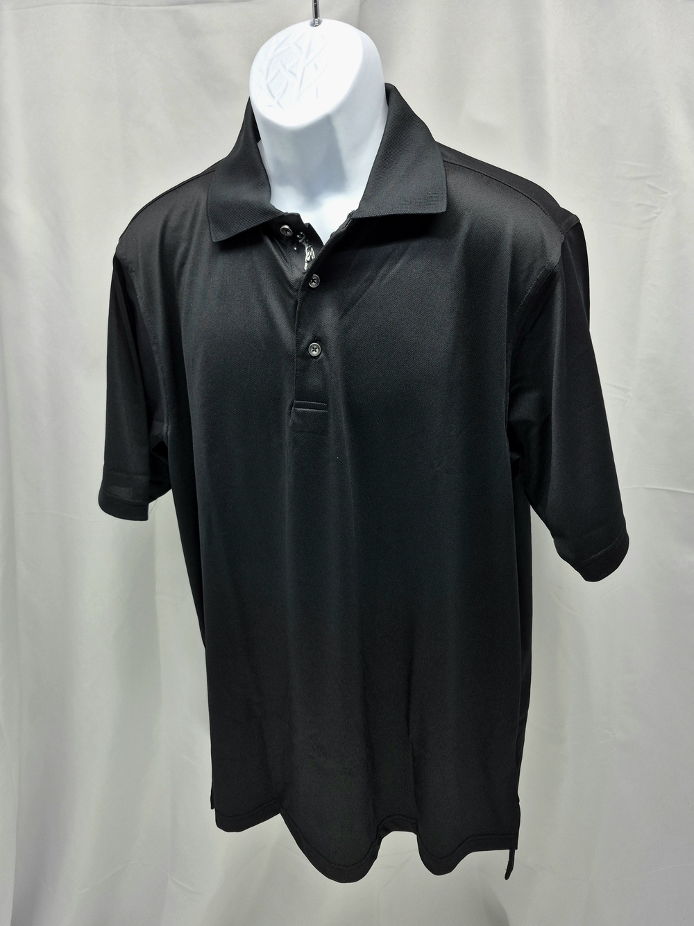 Bobby Jones X-H2O Black Performance Polo Shirt Mens L NWOT Petty Sleeve Logo